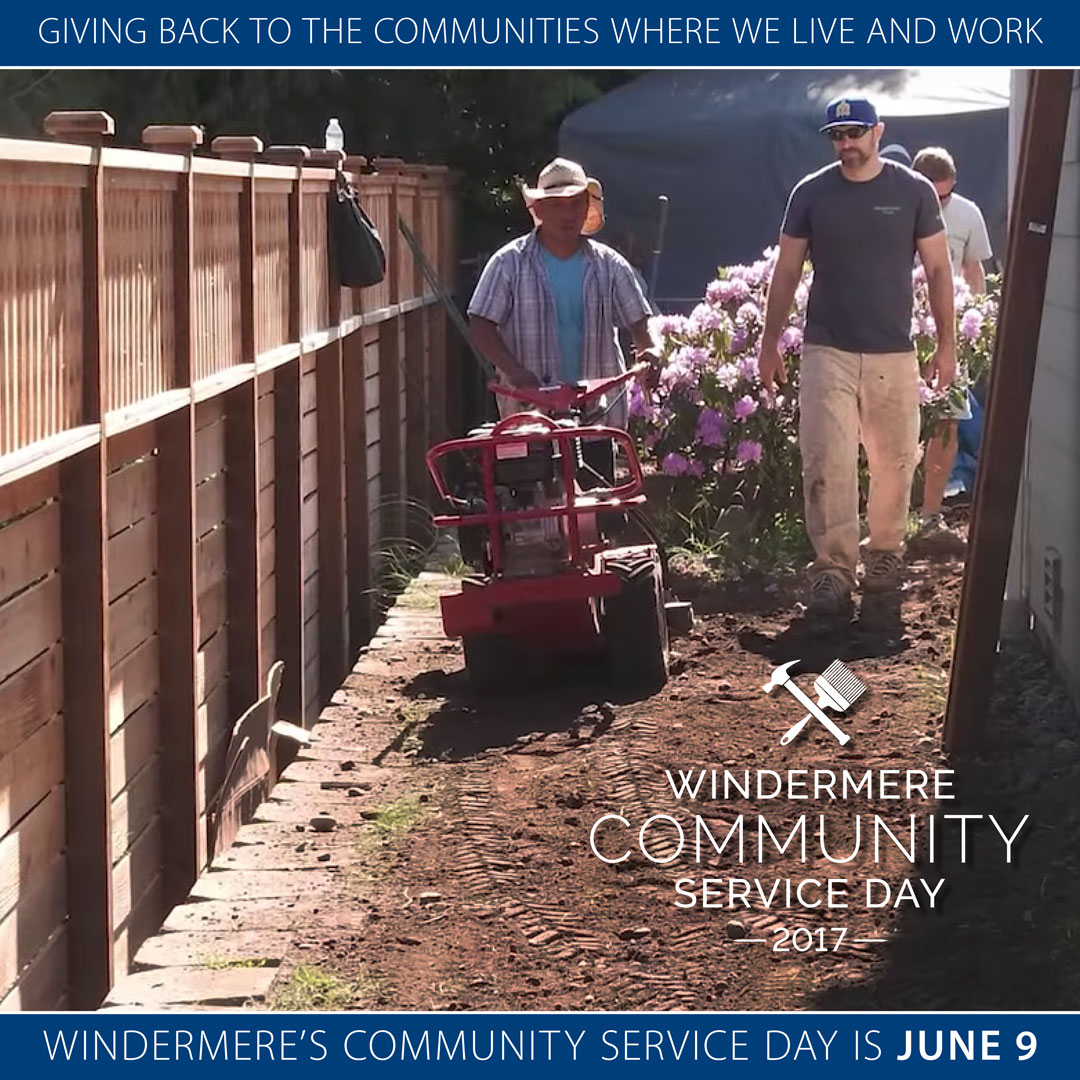 Windermere’s Annual Community Service Day Is today! Windermere Real