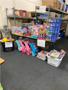 A selection of toys distributed by St. Francis House through Windermere Eastlake’s donation