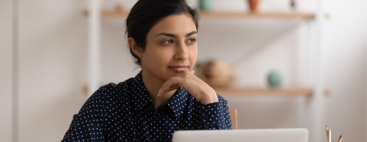 Thoughtful homebuyer considers her needs and wants for her next home while she creates her Must-Have and Nice-To-Have lists.