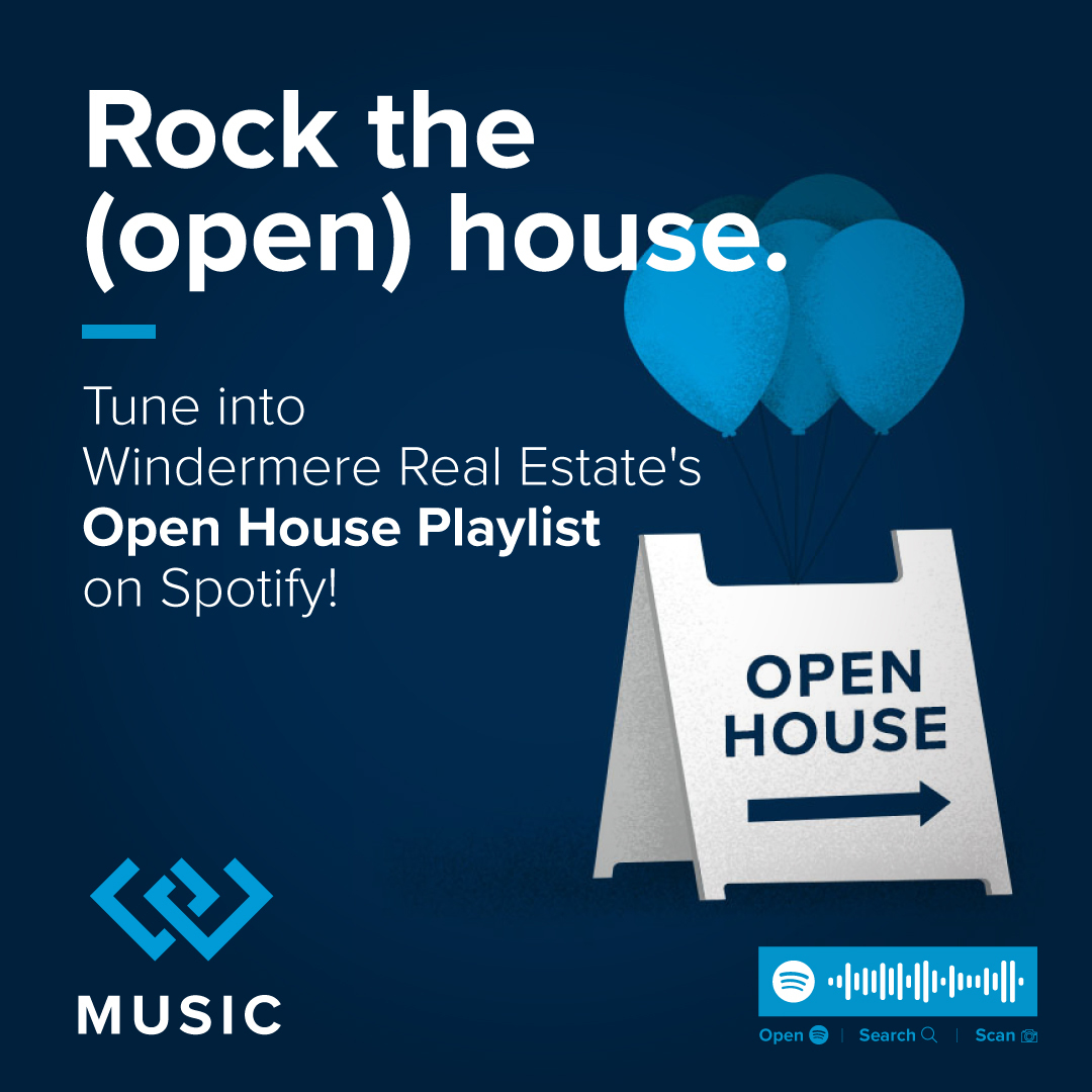 A graphic for Windermere’s Open House playlist on Spotify.